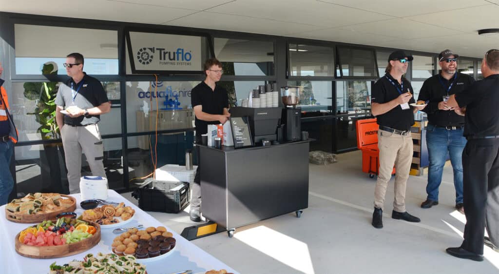 great food and even better coffee at the Aquaflo Hire open day