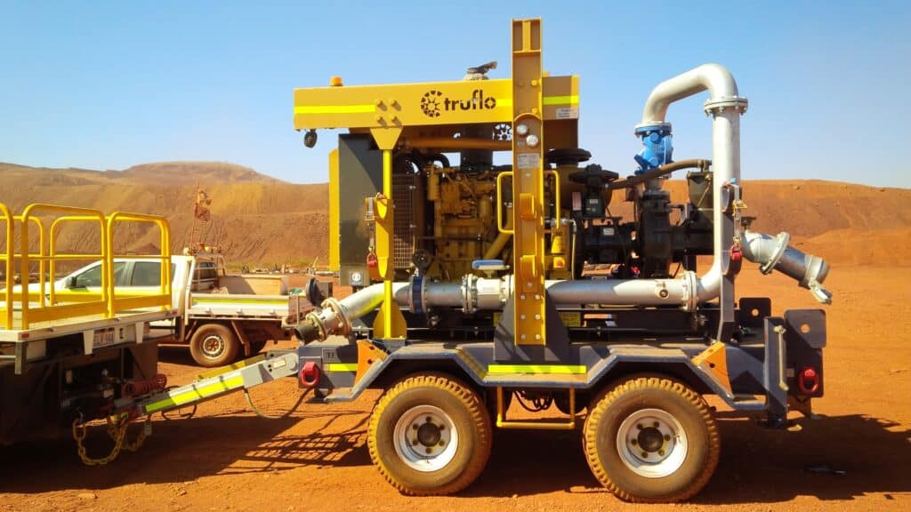 trailer mounted pump-set in arid conditions