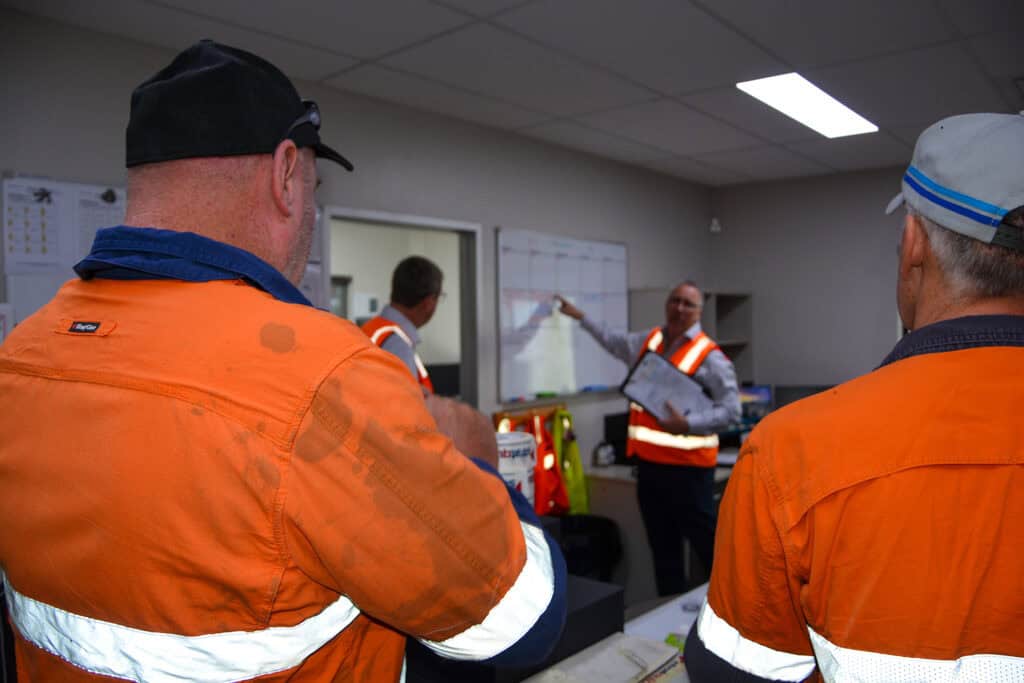 Aquaflo Hire team at Monday morning triage